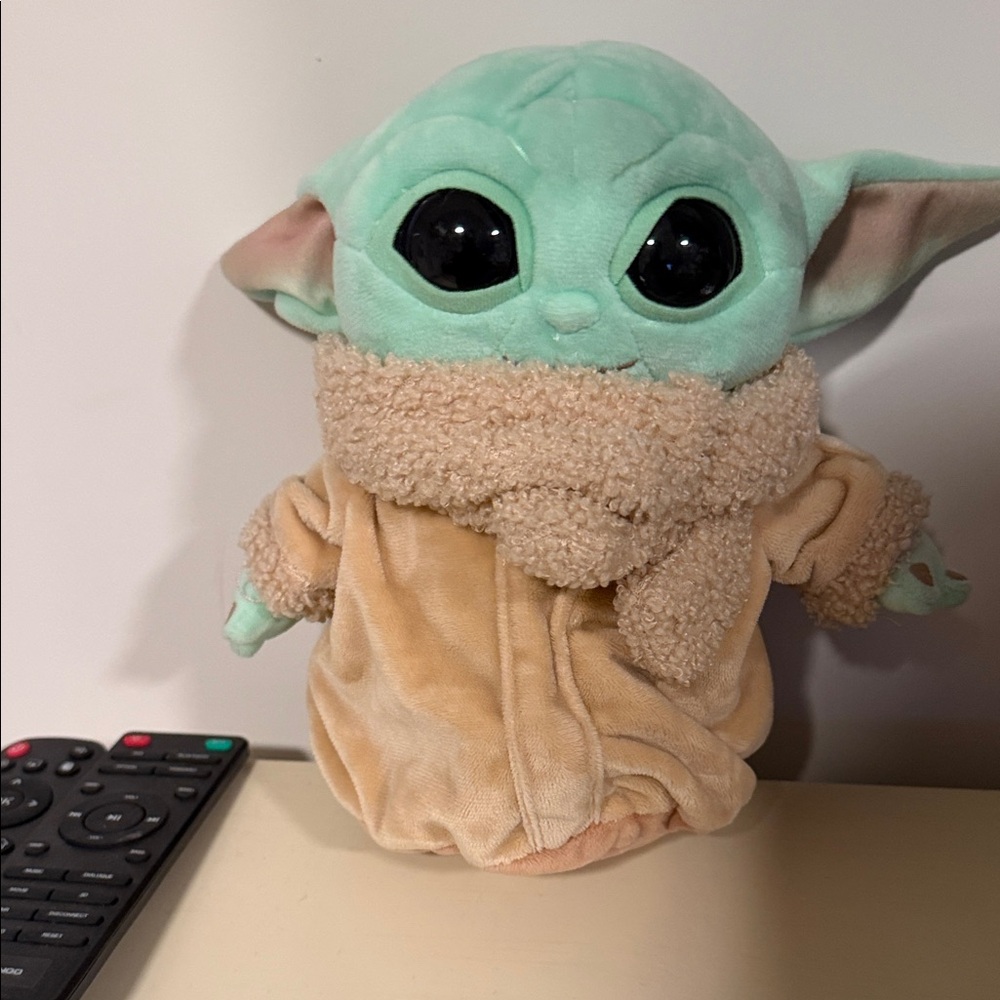 Cute Green Plush Toy with Tan Outfit